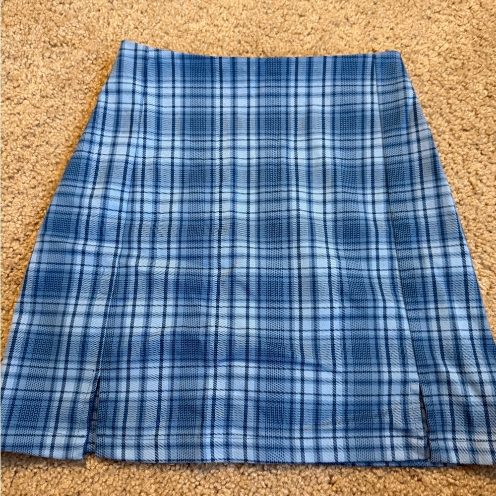 Brandy Melville Blue A-Line Mini Skirt